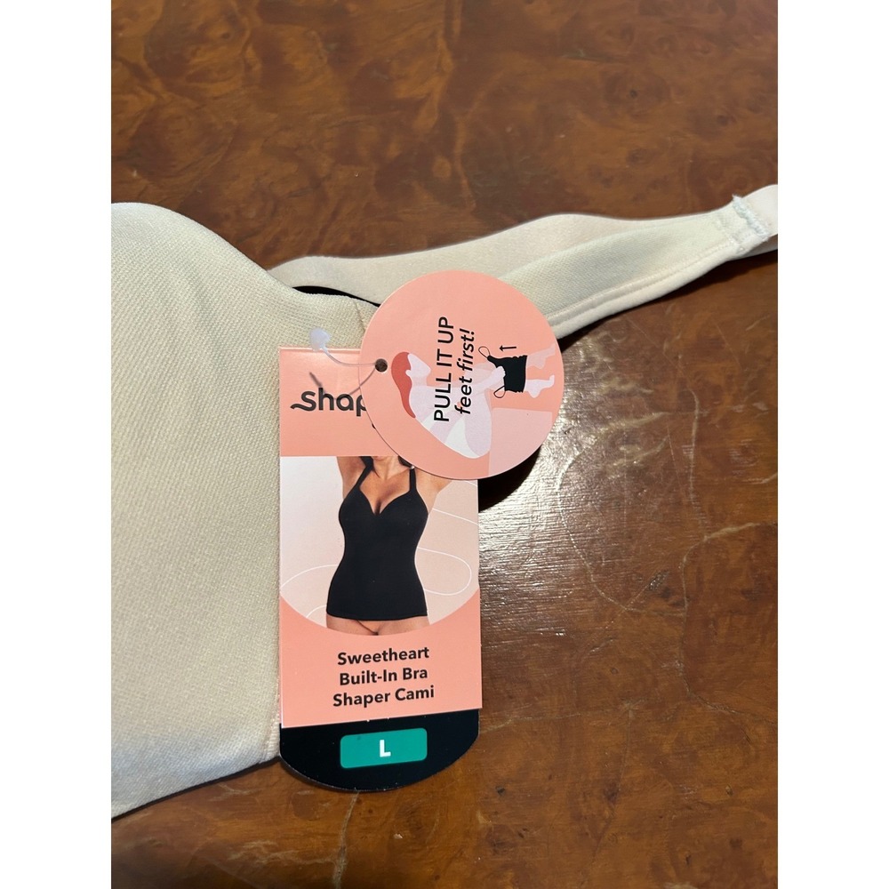 Shapermint Essentials Sweetheart Built-In Bra Shaper Cami 62206 Sand Large 10-12 - Picture 6 of 8